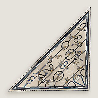 Passades et Serpentines giant triangle - Blue | Hermès Netherlands